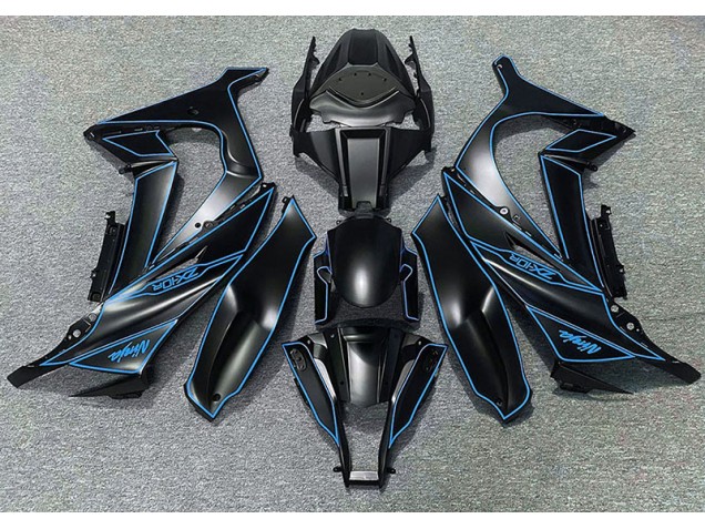 Matt Schwarzes & Blaues Futter 11-15 ZX10R Motorrad Verkleidung Matt Schwarzes & Blaues Futter 11-15 ZX10R Motorrad Verkleidung