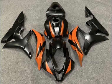 Matt Schwarzes & Orangefarbenes Design 07-08 CBR600RR Motorrad Verkleidung