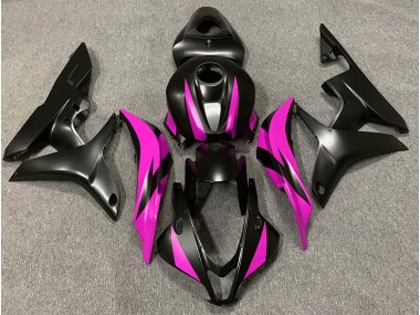 Matt Schwarzes & Rosa Design 07-08 CBR600RR Motorrad Verkleidung