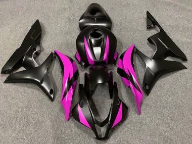 Matt Schwarzes & Rosa Design 07-08 CBR600RR Motorrad Verkleidung
