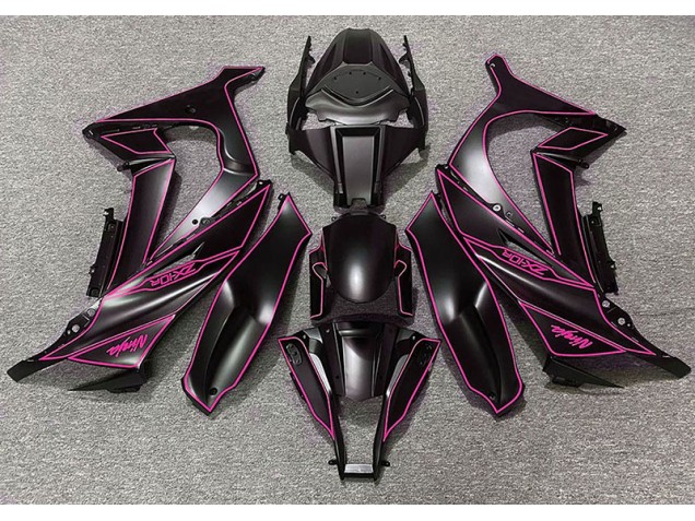 Matt Schwarzes & Rosa Futter 11-15 ZX10R Motorrad Verkleidung Matt Schwarzes & Rosa Futter 11-15 ZX10R Motorrad Verkleidung