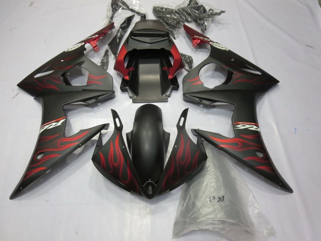 Mattrot Flamme 03-04 R6 Motorrad Verkleidung