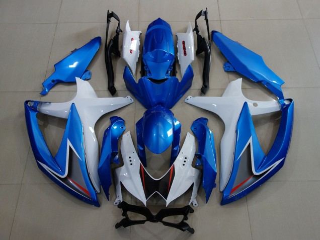 Metallic Blau & Weiß 08-10 GSXR 600-750 Motorrad Verkleidung