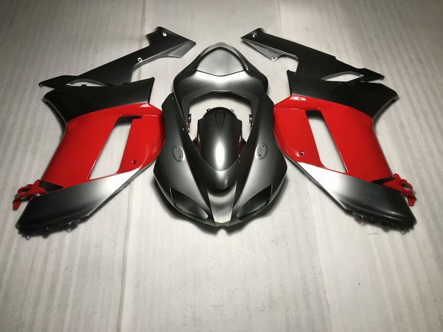 Metallic Silber Mit Rot 07-08 ZX6R Motorrad Verkleidung Metallic Silber Mit Rot 07-08 ZX6R Motorrad Verkleidung