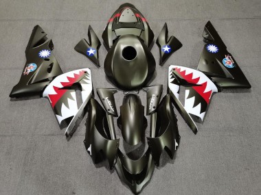 Militärgrüner Hai 04-05 ZX10R Motorrad Verkleidung