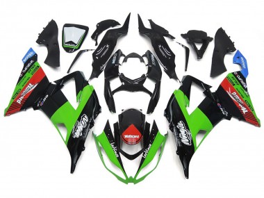 Motocard Grün & Schwarz 13-18 ZX6R Motorrad Verkleidung