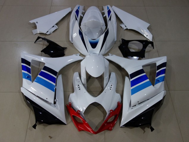 OEM Stil Blau & Weiß 07-08 GSXR 1000 Motorrad Verkleidung