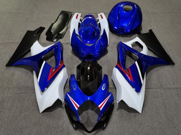 OEM Stil Glanz Blau & Weiß 07-08 GSXR 1000 Motorrad Verkleidung
