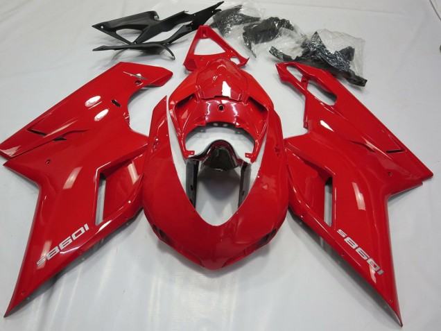 OEM Stil Glanz Rot 07-14 Ducati 848 1098 1198 Motorrad Verkleidung