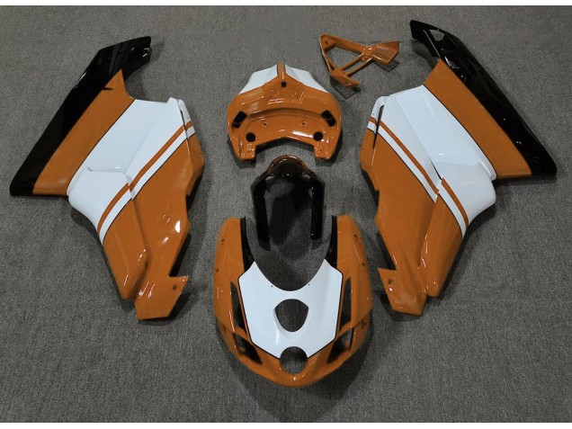 Orange Glänzend & Weiß 03-04 Ducati 749 999 Motorrad Verkleidung