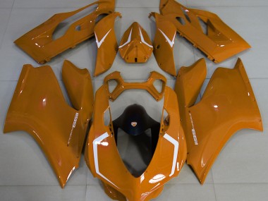 Orange Glänzend & Weiß 11-14 Ducati 1199 Motorrad Verkleidung