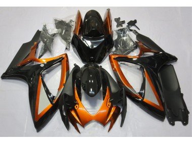 Orange Glänzend & Schwarz 06-07 GSXR 600-750 Motorrad Verkleidung