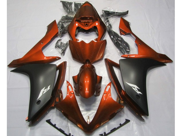 Orange Glänzend & Schwarz 07-08 R1 Motorrad Verkleidung Orange Glänzend & Schwarz 07-08 R1 Motorrad Verkleidung