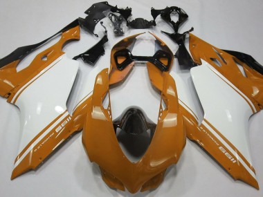 Orange Glänzend Silber & Schwarz 11-14 Ducati 1199 Motorrad Verkleidung
