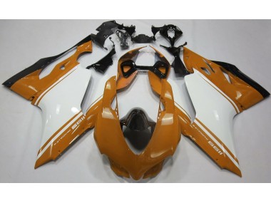 Orange Glänzend Silber & Schwarz 11-14 Ducati 1199 Motorrad Verkleidung