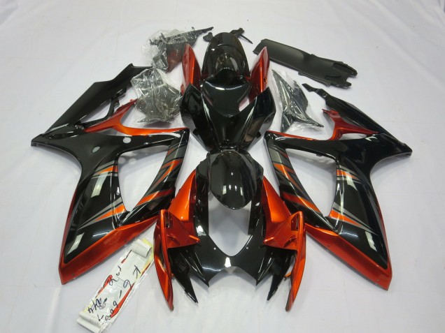 Orange & Schwarz 06-07 GSXR 600-750 Motorrad Verkleidung