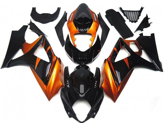 Orange & Schwarz Glänzend 07-08 GSXR 1000 Motorrad Verkleidung