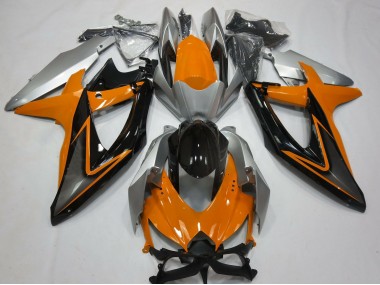 Orange & Silber 08-10 GSXR 600-750 Motorrad Verkleidung