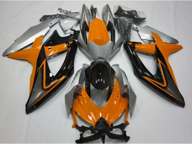 Orange & Silber 08-10 GSXR 600-750 Motorrad Verkleidung