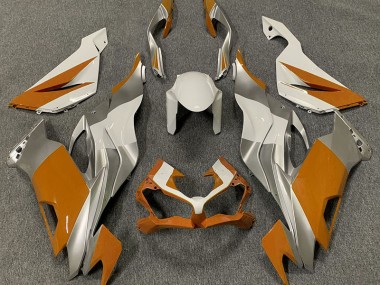 Orangeweiß & Silber 19-23 ZX6R Motorrad Verkleidung