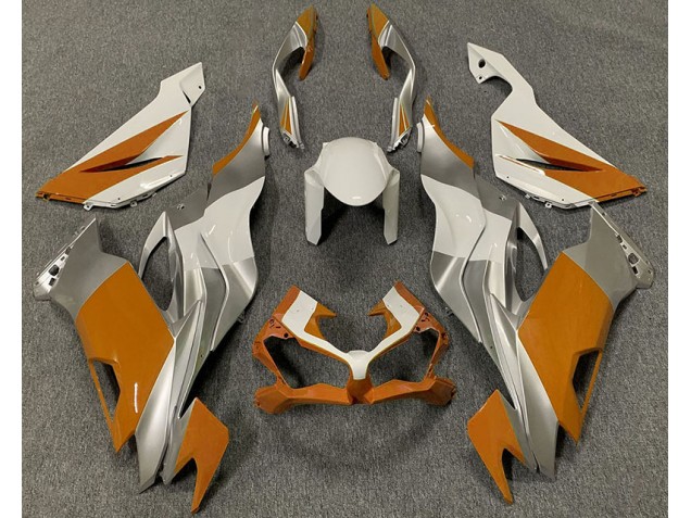 Orangeweiß & Silber 19-23 ZX6R Motorrad Verkleidung