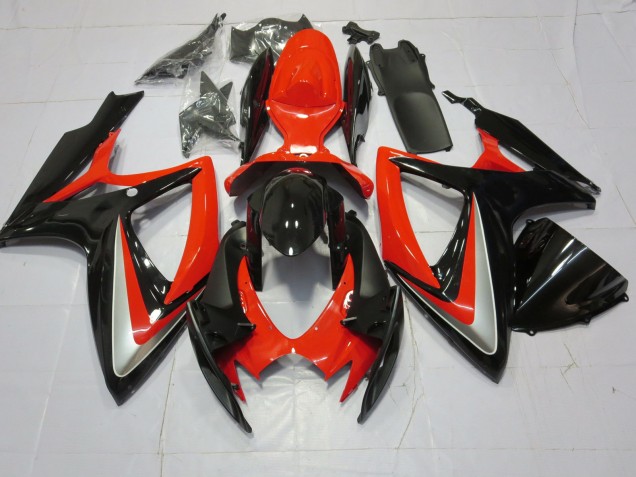 Orange Silber & Schwarz 06-07 GSXR 600-750 Motorrad Verkleidung