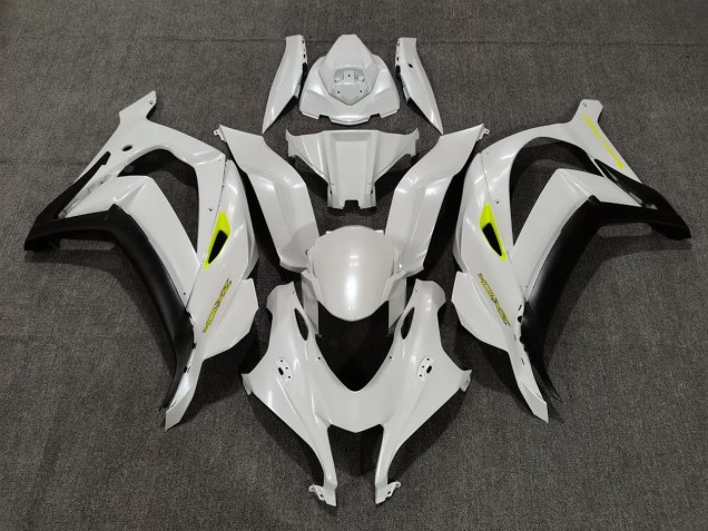 Perlweiß & Gelb 16-19 ZX10R Motorrad Verkleidung