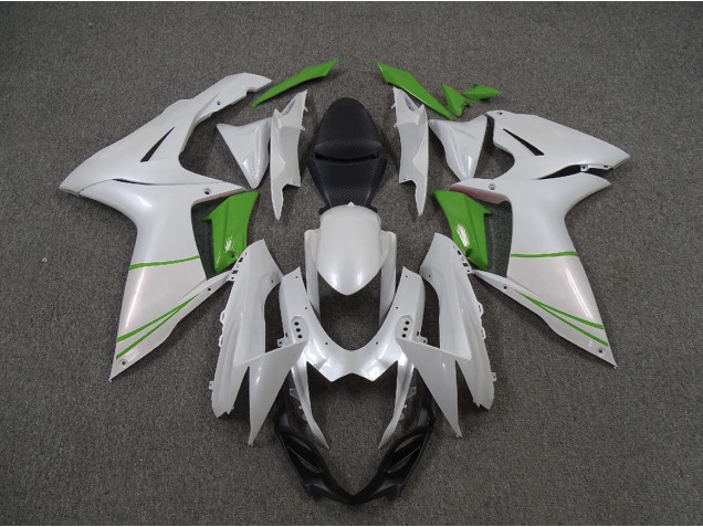 Perlweiß & Grün 11-24 GSXR 600-750 Motorrad Verkleidung
