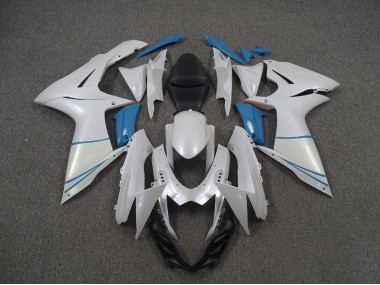 Perlweiß & Hellblau 11-24 GSXR 600-750 Motorrad Verkleidung