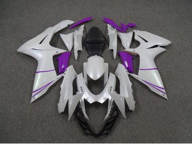 Perlweiß & Lila 11-24 GSXR 600-750 Motorrad Verkleidung