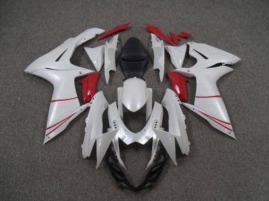 Perlweiß & Rot 11-24 GSXR 600-750 Motorrad Verkleidung