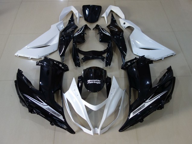 Perlweiß & Schwarz 13-18 ZX6R Motorrad Verkleidung Perlweiß & Schwarz 13-18 ZX6R Motorrad Verkleidung