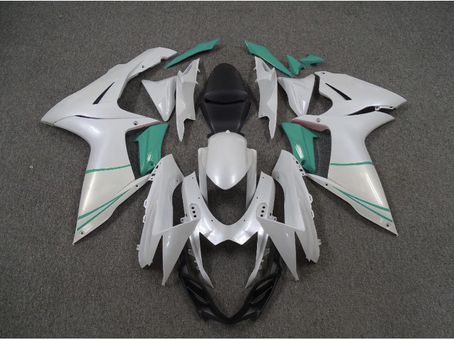 Perlweiß & T-Blau 11-24 GSXR 600-750 Motorrad Verkleidung