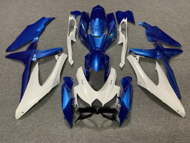 Perlblau & Weiß 08-10 GSXR 600-750 Motorrad Verkleidung