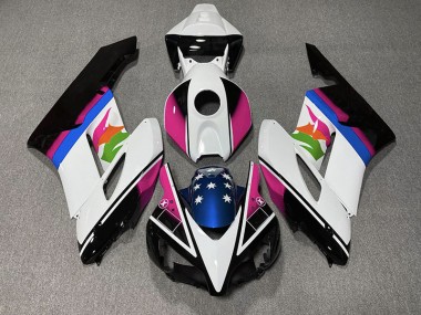 Pink & Blaue Flagge 04-05 CBR1000RR Motorrad Verkleidung