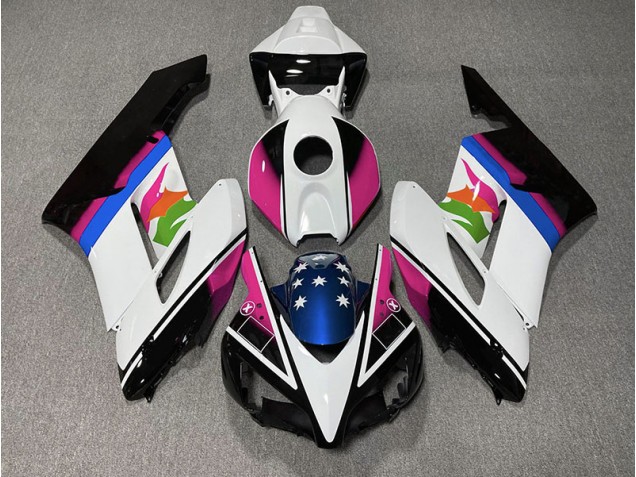 Pink & Blaue Flagge 04-05 CBR1000RR Motorrad Verkleidung