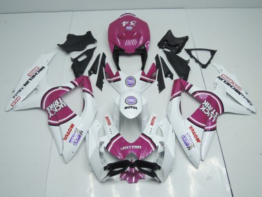 Pink Lucky Strike 08-10 GSXR 600-750 Motorrad Verkleidung