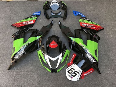 Rennen-Stil Grün 13-18 ZX6R Motorrad Verkleidung