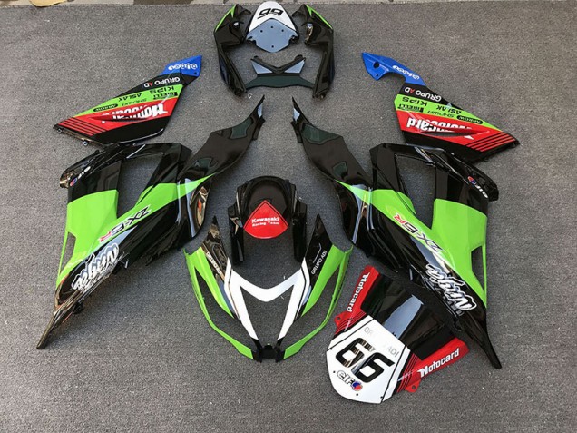 Rennen-Stil Grün 13-18 ZX6R Motorrad Verkleidung