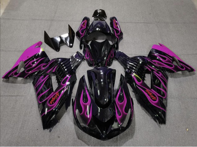 Rosa Flamme 06-11 ZX14R Motorrad Verkleidung Rosa Flamme 06-11 ZX14R Motorrad Verkleidung