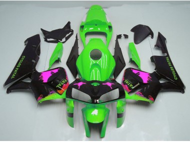 Rosa Splatter Auf Grün 05-06 CBR600RR Motorrad Verkleidung