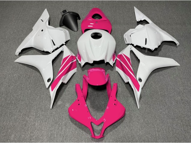 Rosa & Weißer Seitenstreifen 09-12 CBR600RR Motorrad Verkleidung