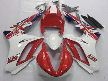 Rot & Weiß 09-12 Daytona 675 Motorrad Verkleidung
