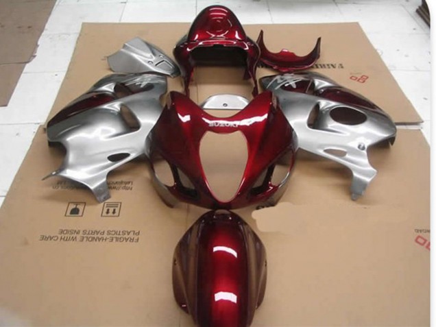 Rot D-Silber 97-07 GSXR 1300 Motorrad Verkleidung