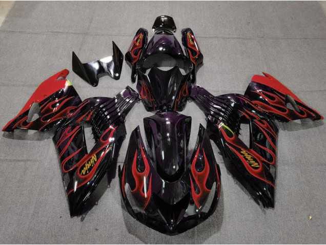 Rot Flamme 06-11 ZX14R Motorrad Verkleidung Rot Flamme 06-11 ZX14R Motorrad Verkleidung