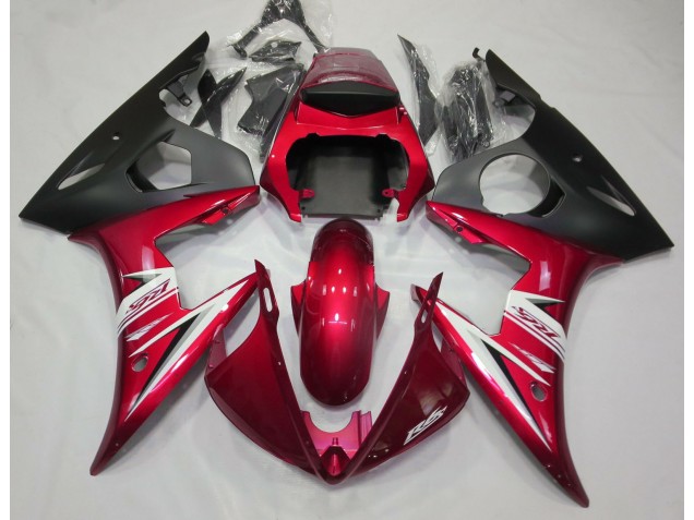Rot Glänzend & Weiß 03-04 R6 Motorrad Verkleidung