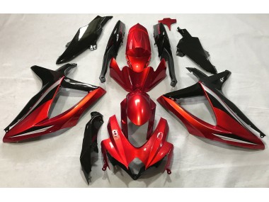 Rot Glänzend 08-10 GSXR 600-750 Motorrad Verkleidung