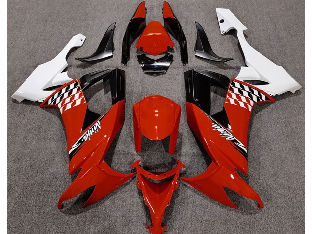 Rot Glänzend & Weiß 08-10 ZX10R Motorrad Verkleidung Rot Glänzend & Weiß 08-10 ZX10R Motorrad Verkleidung