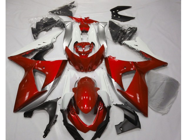 Rot Glänzend & Weiß 09-16 GSXR 1000 Motorrad Verkleidung Rot Glänzend & Weiß 09-16 GSXR 1000 Motorrad Verkleidung