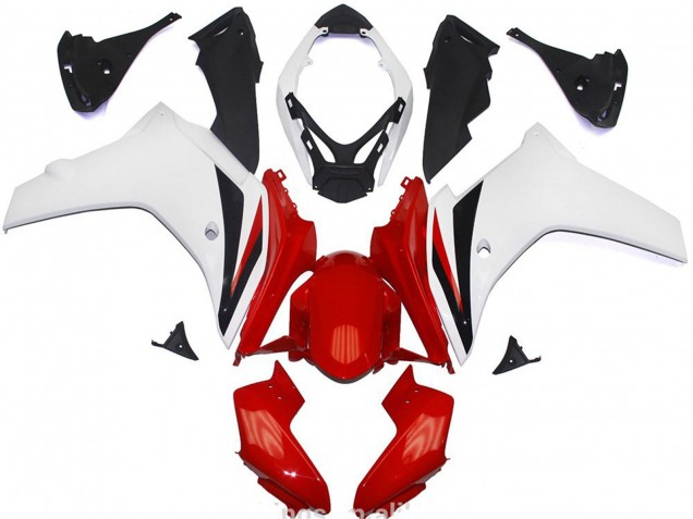 Rot & Glänzend Weiß 11-12 CBR600F Motorrad Verkleidung